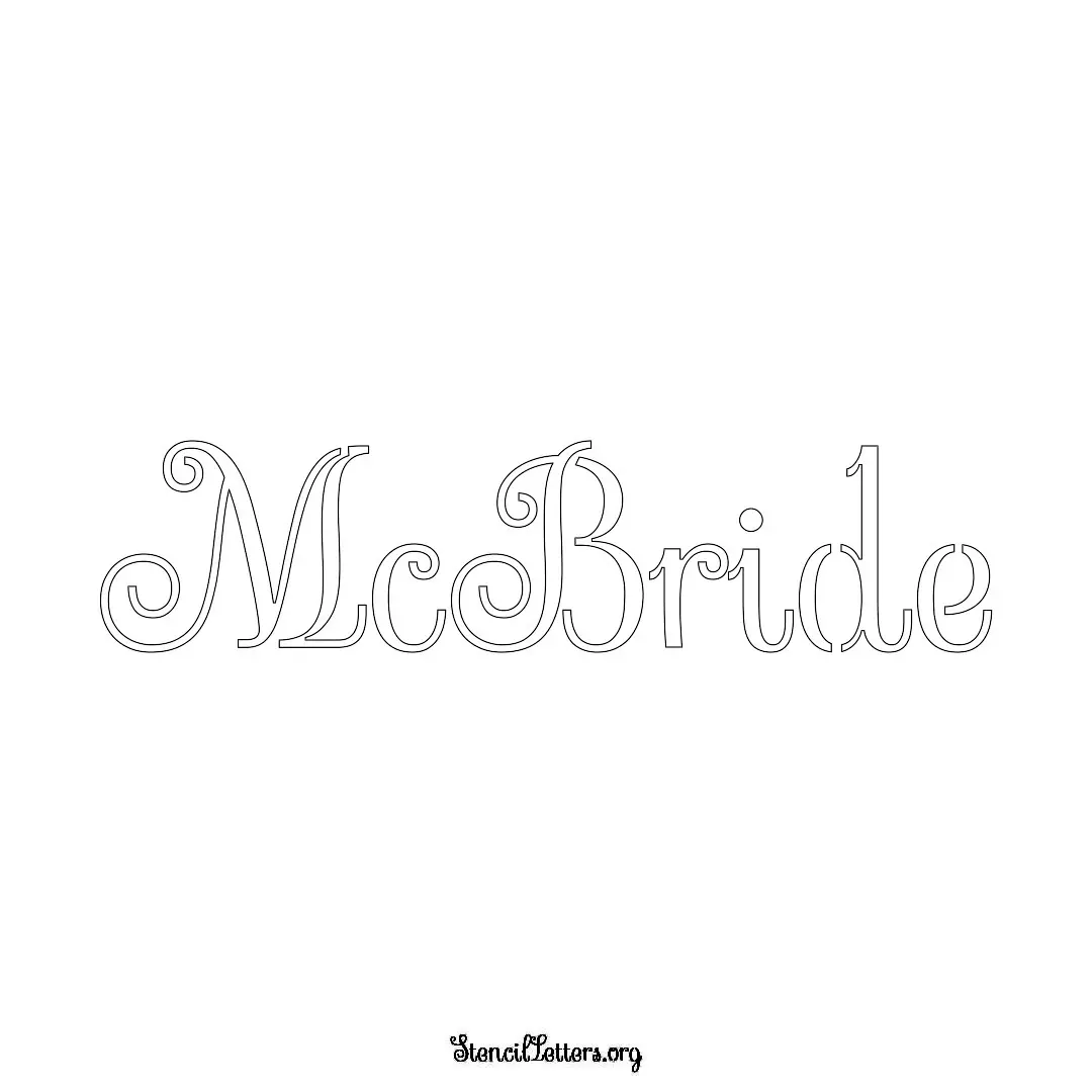 Mcbride Free Printable Family Name Stencils with 6 Unique Typography and Lettering Bridges