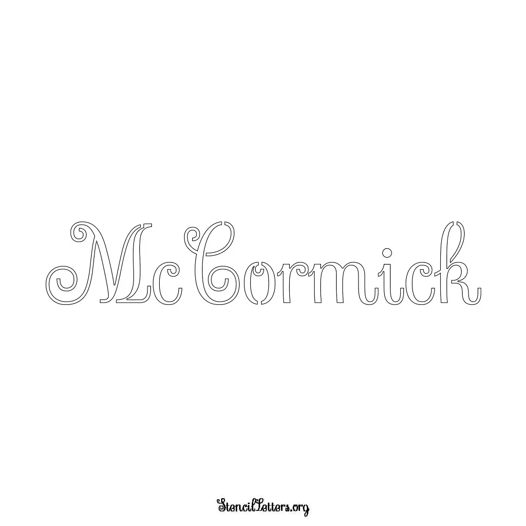 Mccormick Free Printable Family Name Stencils with 6 Unique Typography and Lettering Bridges