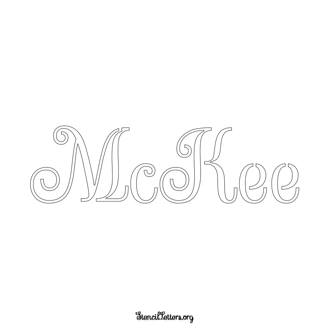 Mckee Free Printable Family Name Stencils with 6 Unique Typography and Lettering Bridges
