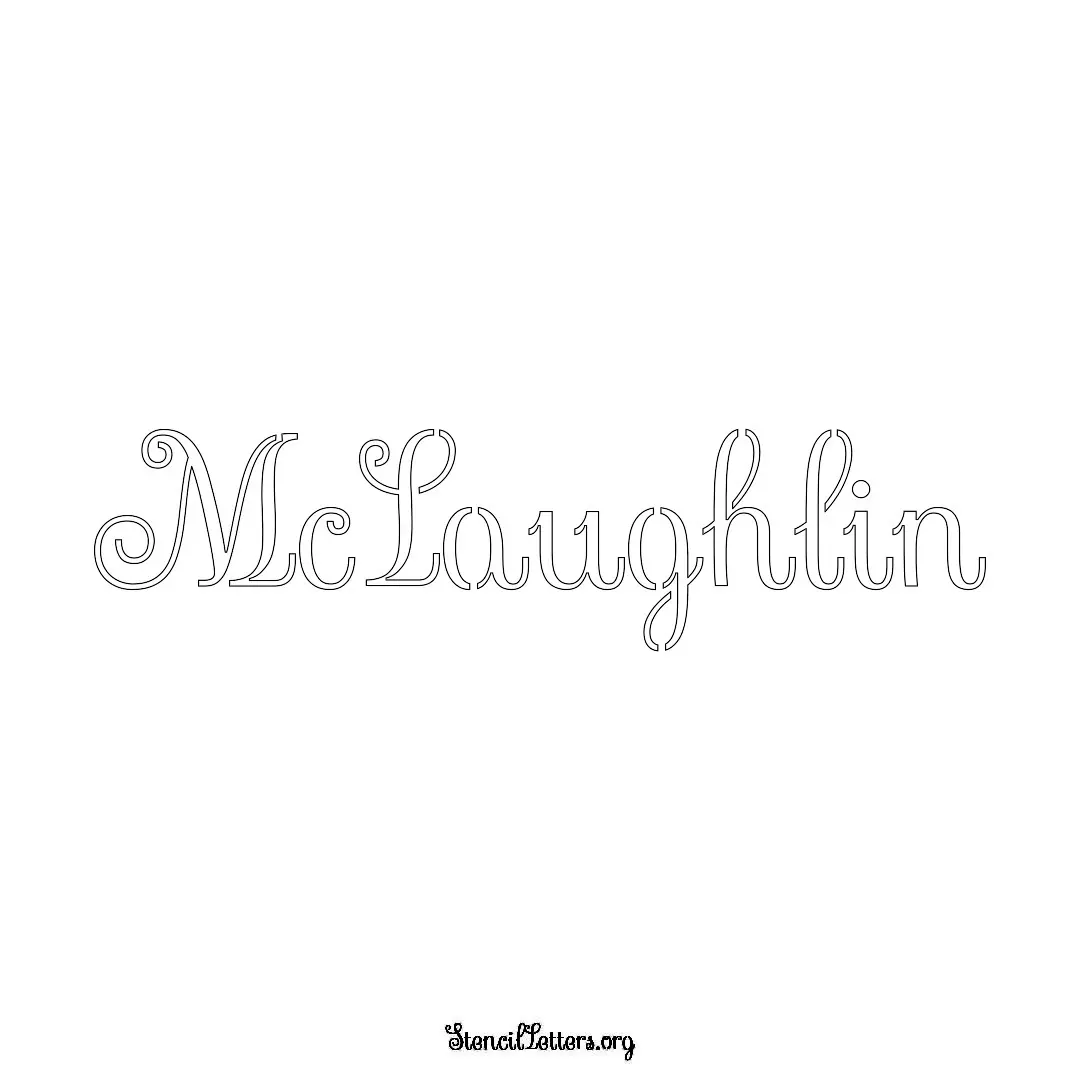 Mclaughlin Free Printable Family Name Stencils with 6 Unique Typography and Lettering Bridges