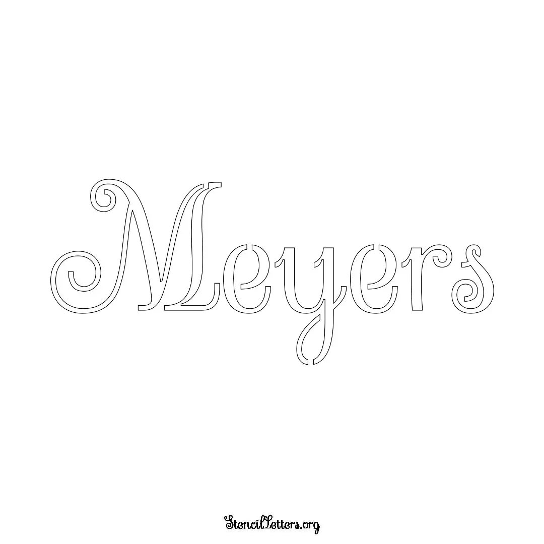Meyers Free Printable Family Name Stencils with 6 Unique Typography and Lettering Bridges
