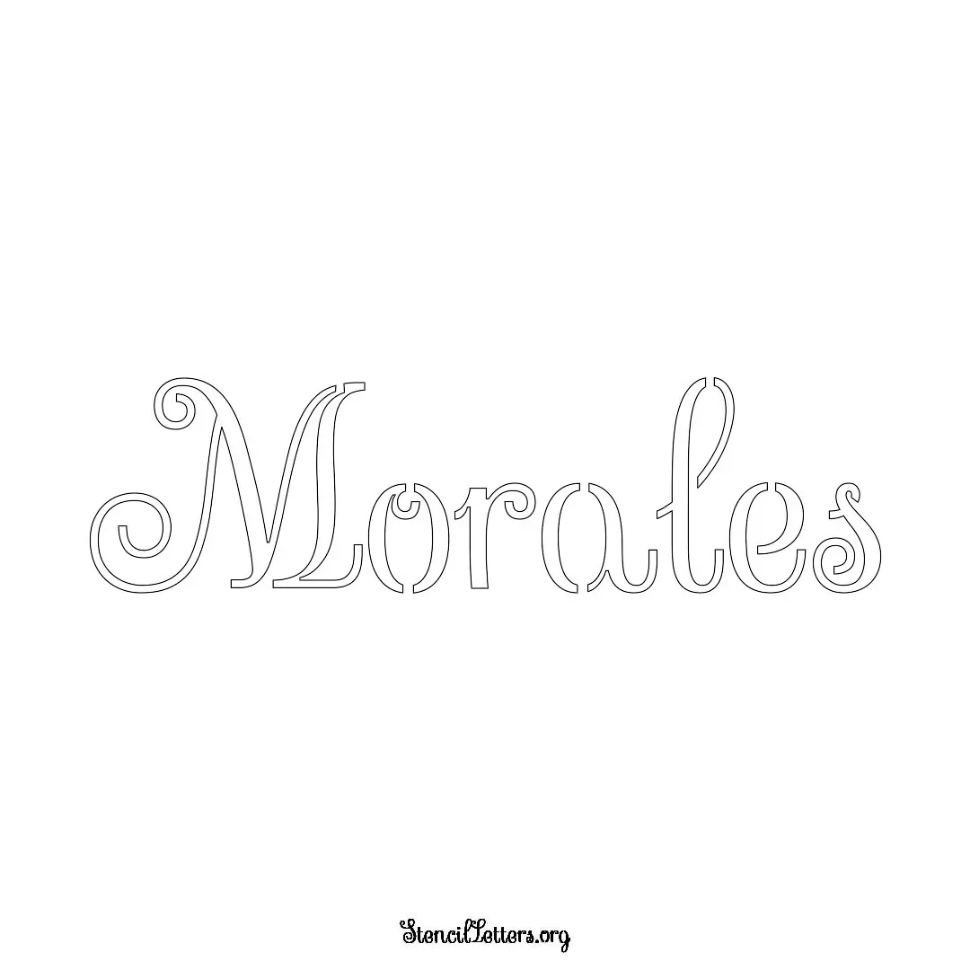 Morales Free Printable Family Name Stencils with 6 Unique Typography and Lettering Bridges