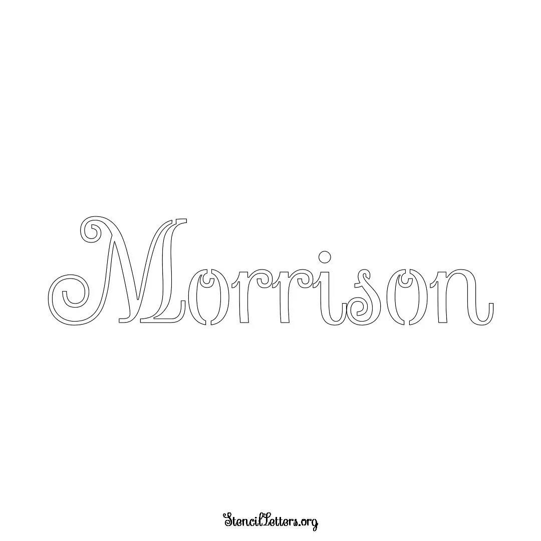 Morrison Free Printable Family Name Stencils with 6 Unique Typography and Lettering Bridges