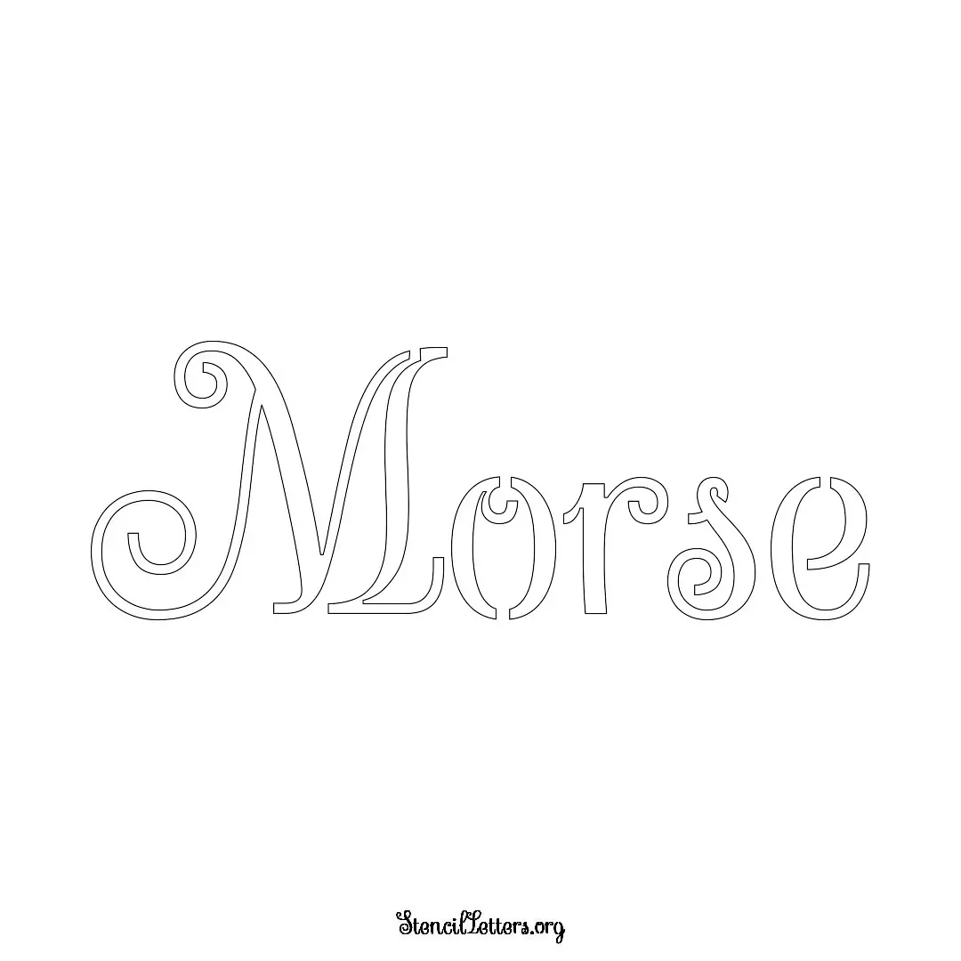 Morse Free Printable Family Name Stencils with 6 Unique Typography and Lettering Bridges