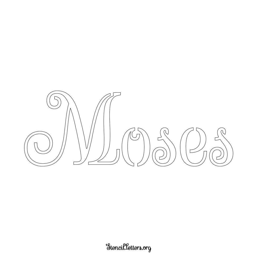 Moses Free Printable Family Name Stencils with 6 Unique Typography and ...