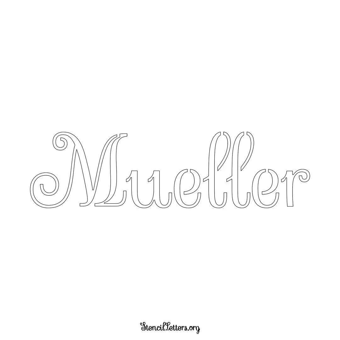 Mueller Free Printable Family Name Stencils with 6 Unique Typography and Lettering Bridges