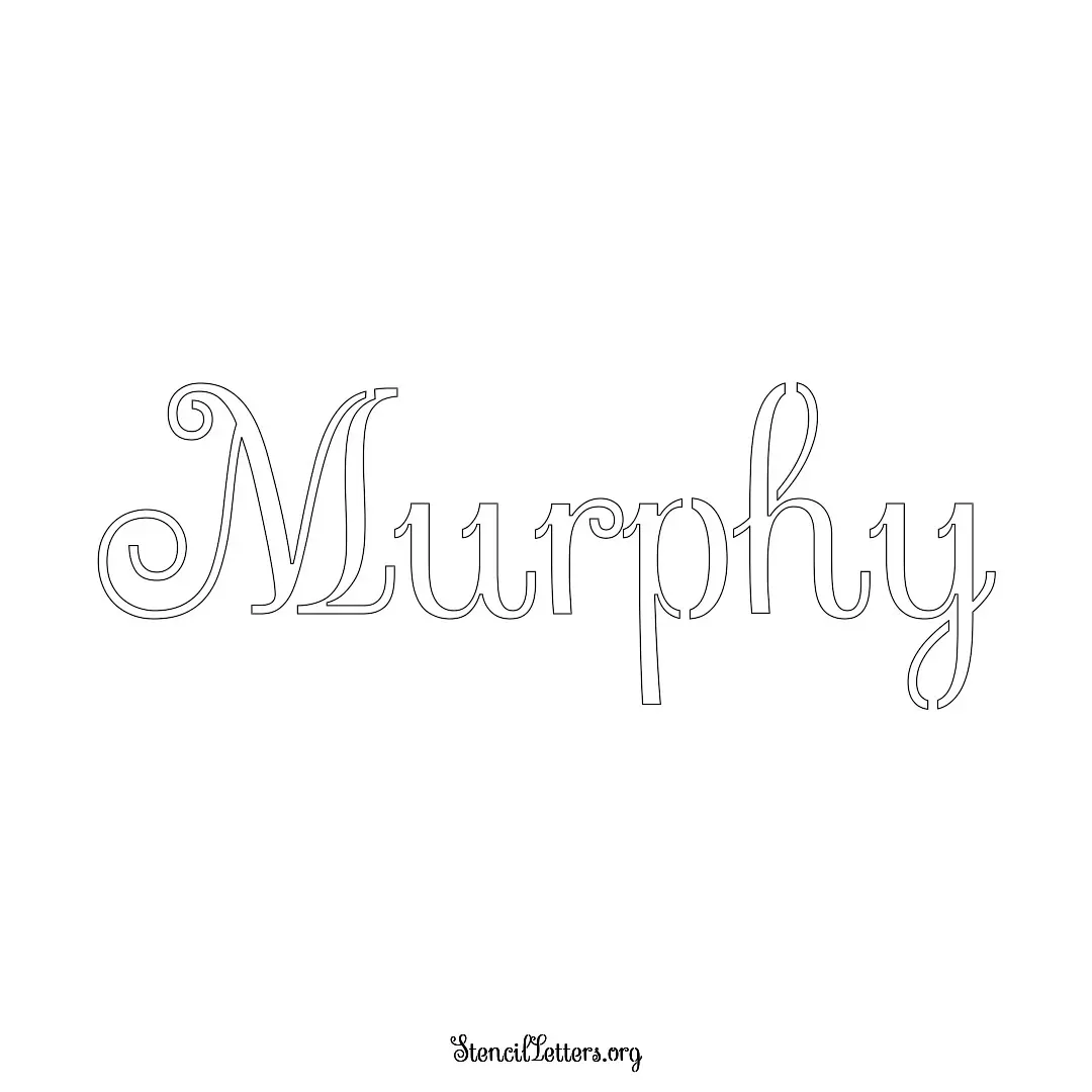 Murphy Free Printable Family Name Stencils with 6 Unique Typography and Lettering Bridges