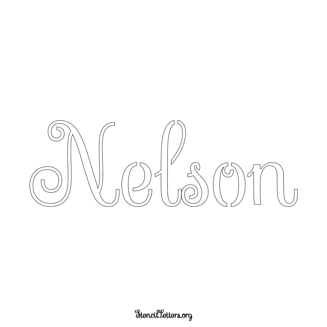 Nelson Free Printable Family Name Stencils with 6 Unique Typography and Lettering Bridges