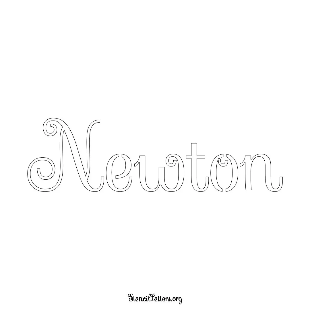 Newton Free Printable Family Name Stencils with 6 Unique Typography and Lettering Bridges