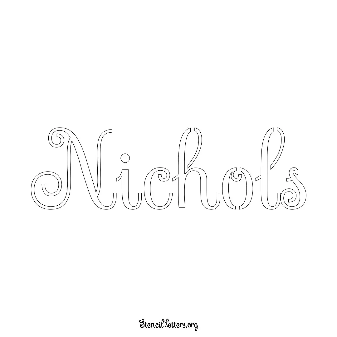 Nichols Free Printable Family Name Stencils with 6 Unique Typography and Lettering Bridges