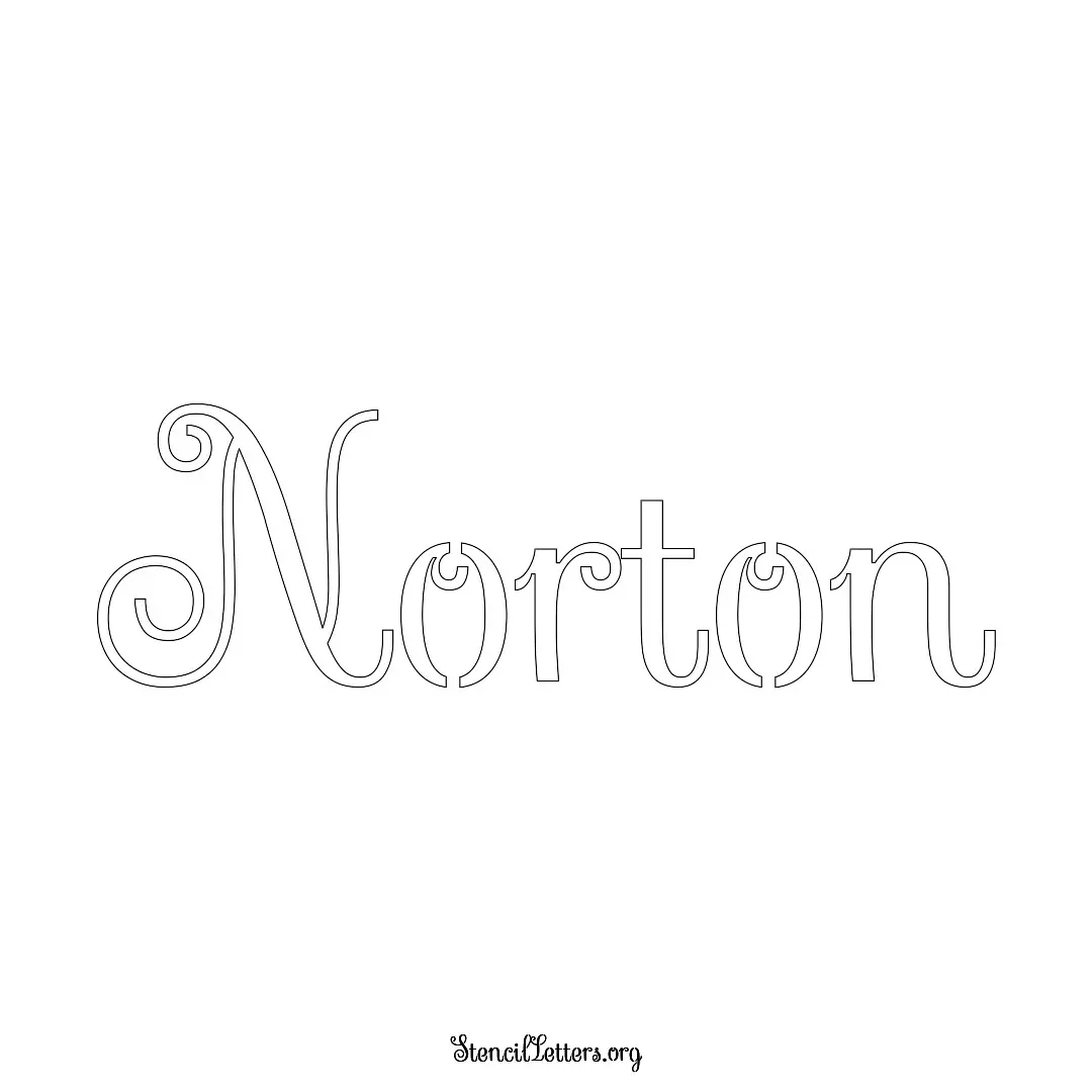 Norton Free Printable Family Name Stencils with 6 Unique Typography and Lettering Bridges