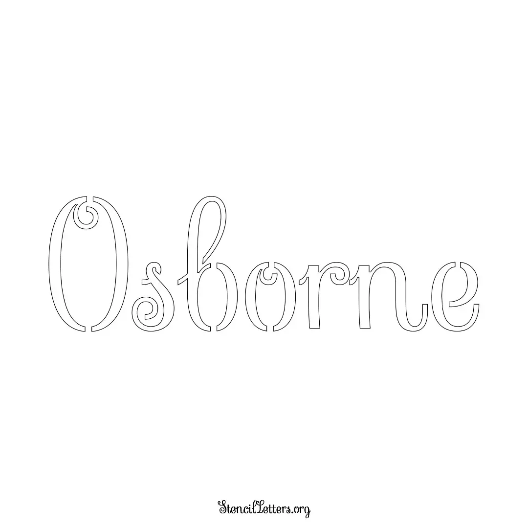 Osborne Free Printable Family Name Stencils with 6 Unique Typography and Lettering Bridges