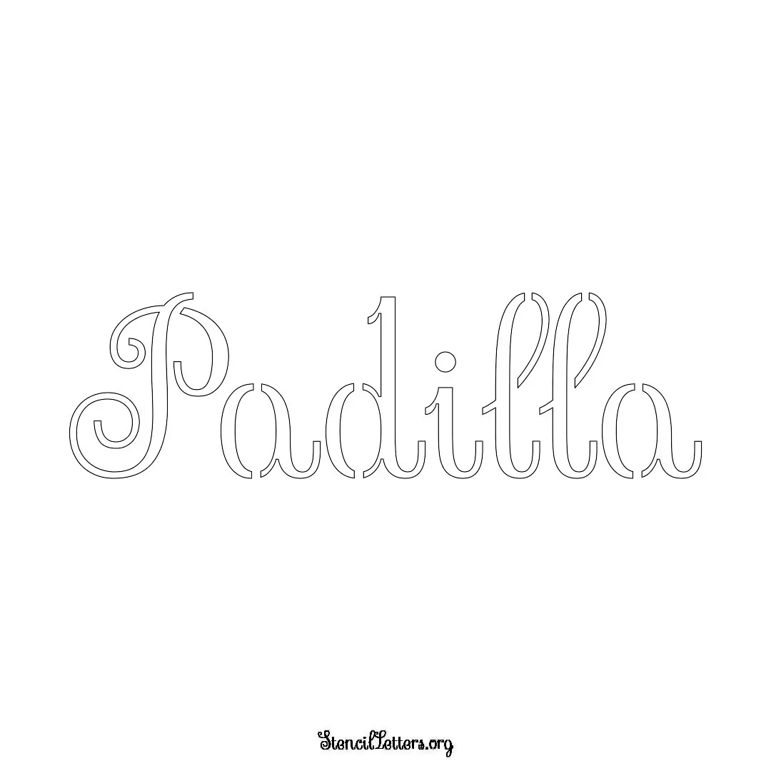 Padilla Free Printable Family Name Stencils with 6 Unique Typography and Lettering Bridges