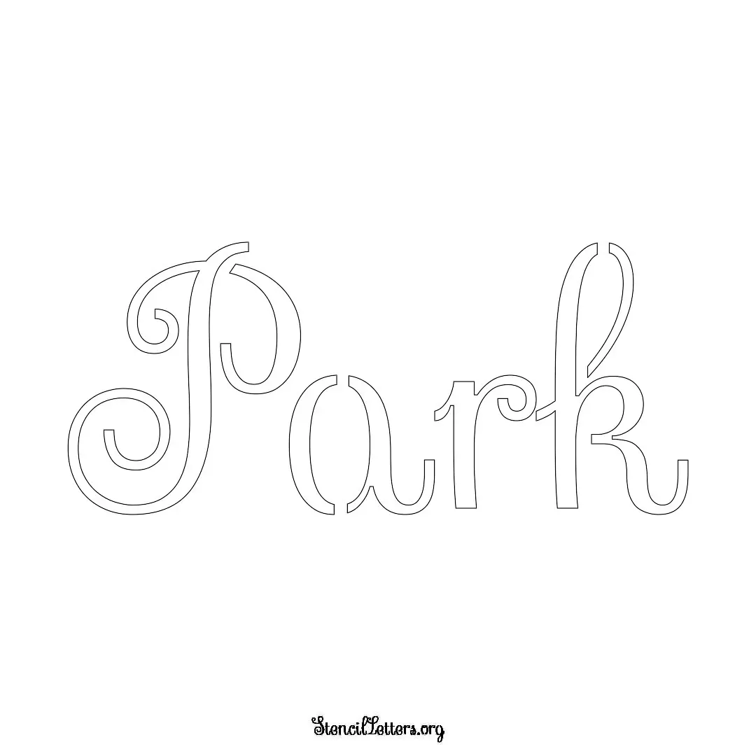 Park Free Printable Family Name Stencils with 6 Unique Typography and Lettering Bridges