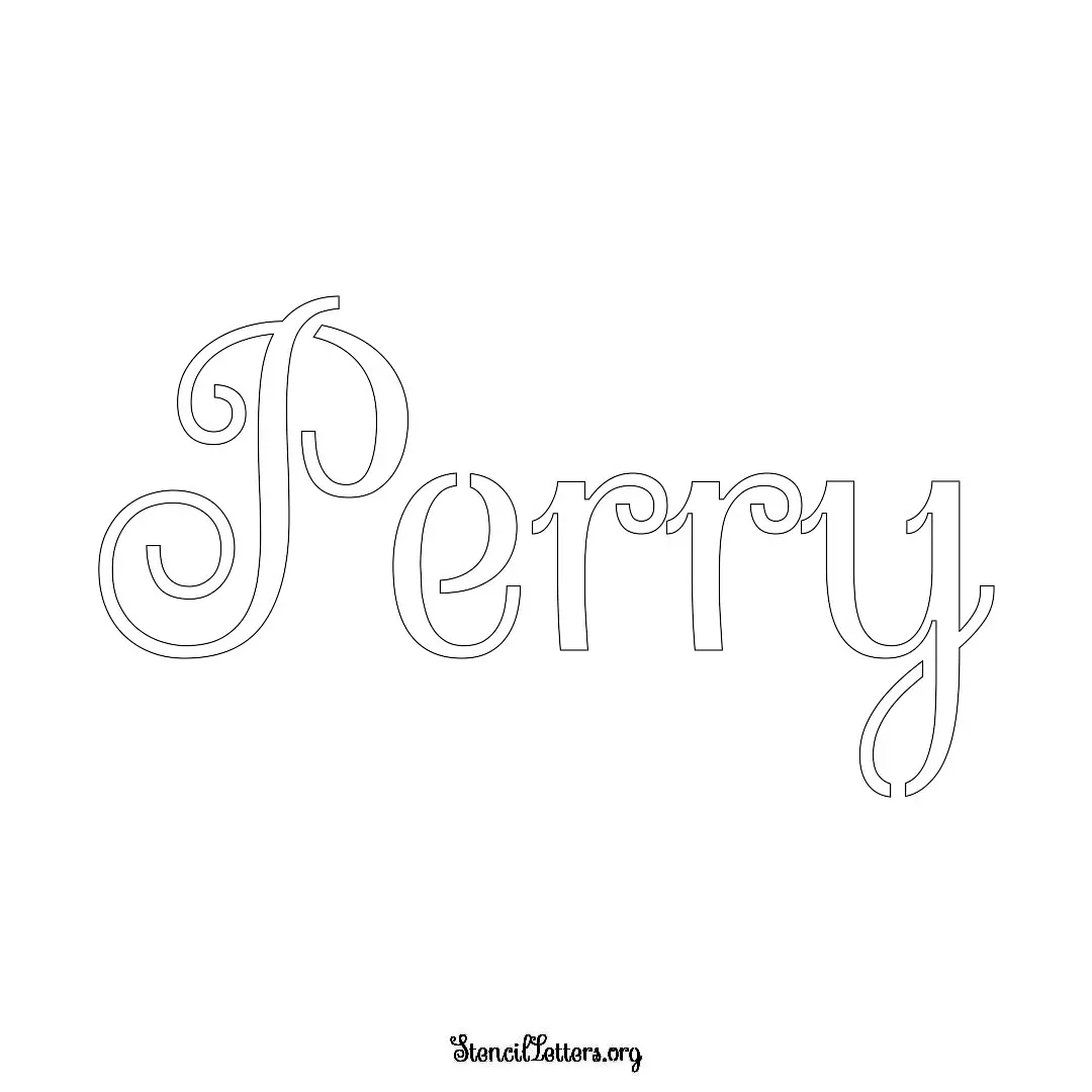 Perry Free Printable Family Name Stencils with 6 Unique Typography and Lettering Bridges
