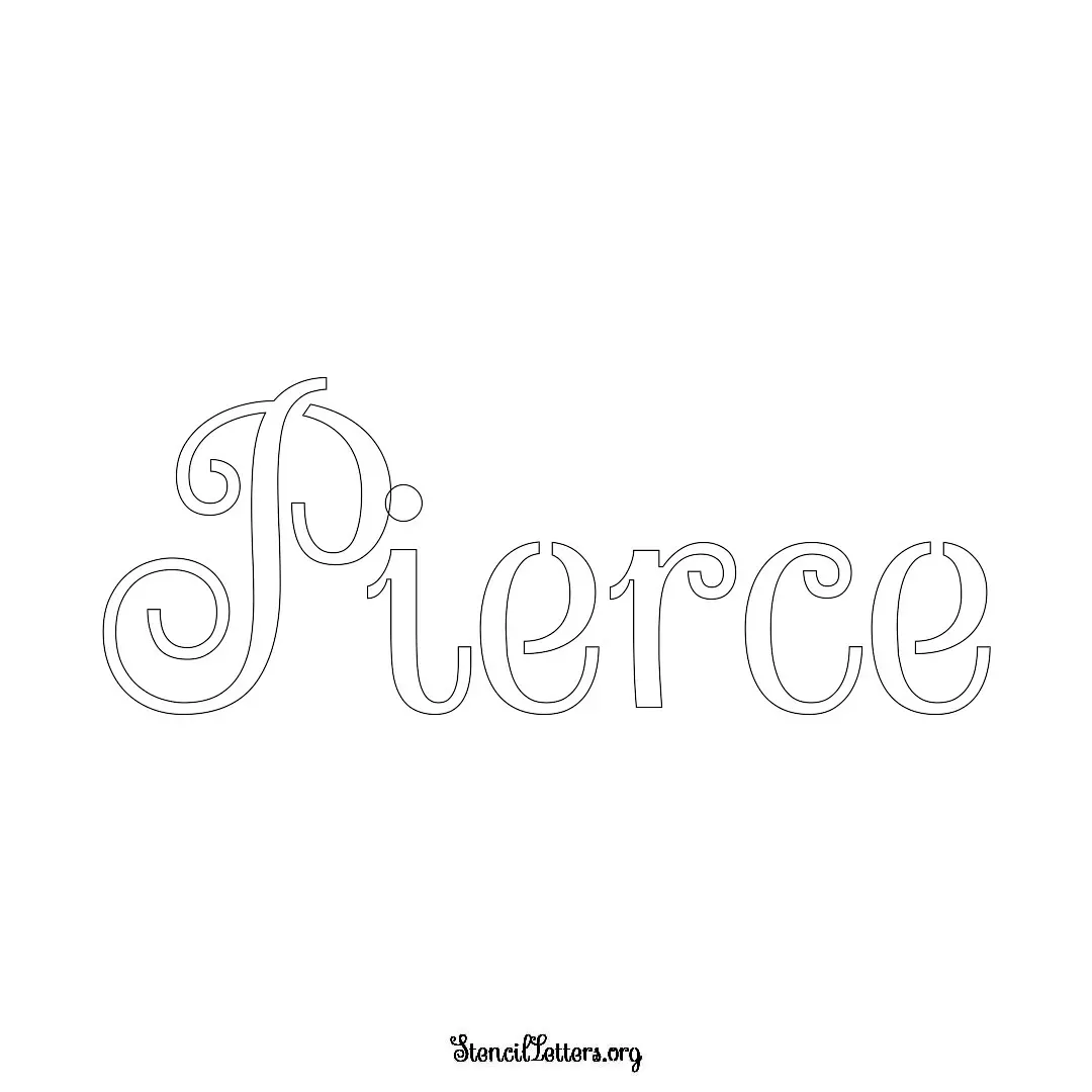 Pierce Free Printable Family Name Stencils with 6 Unique Typography and Lettering Bridges