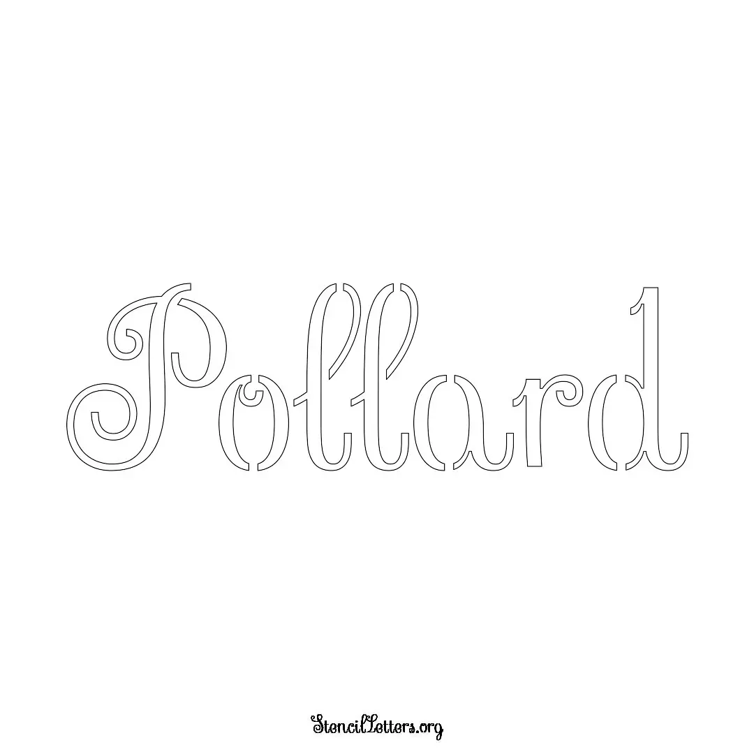 Pollard Free Printable Family Name Stencils with 6 Unique Typography and Lettering Bridges