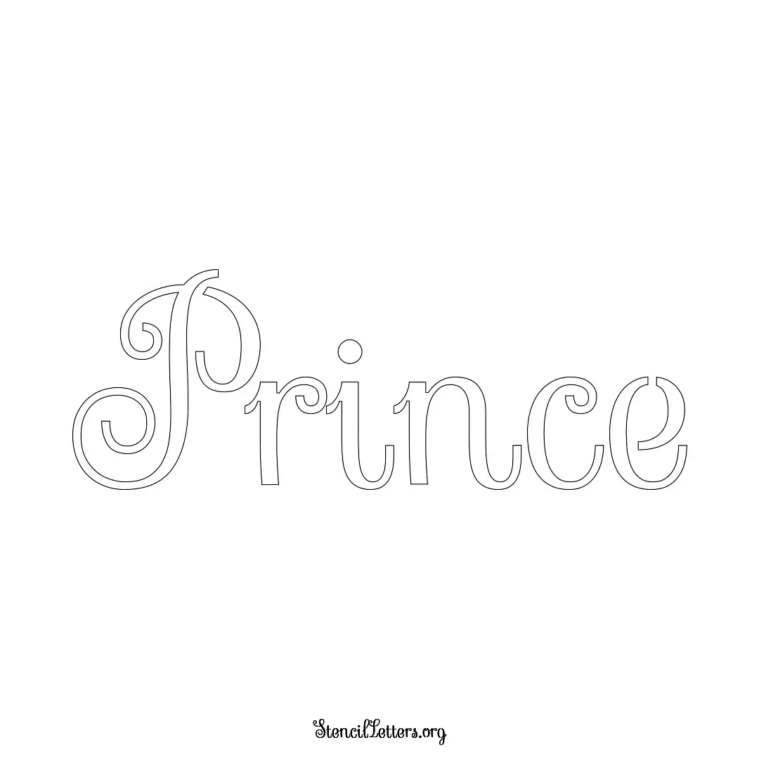 Prince Free Printable Family Name Stencils with 6 Unique Typography and Lettering Bridges