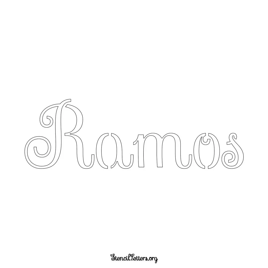 Ramos Free Printable Family Name Stencils with 6 Unique Typography and Lettering Bridges