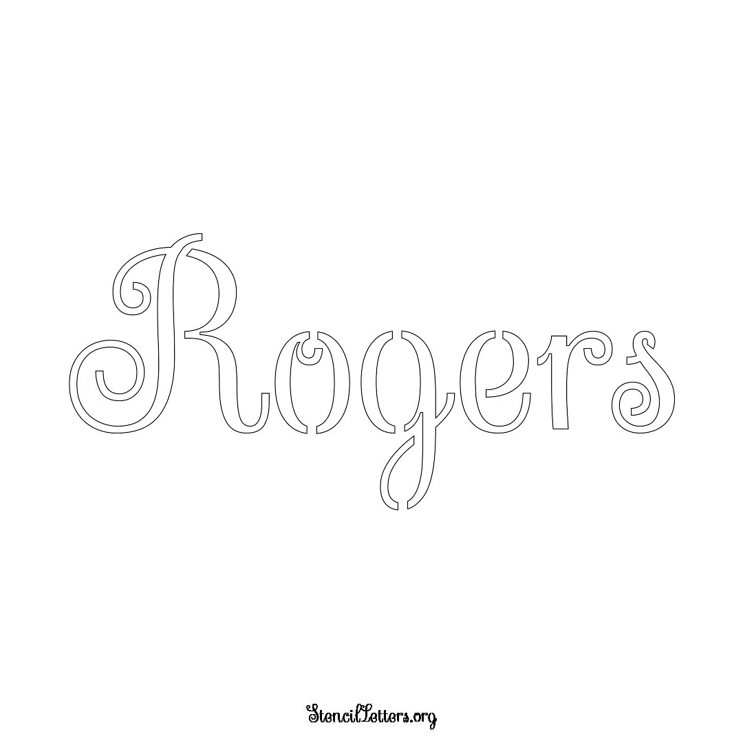 Rogers Free Printable Family Name Stencils with 6 Unique Typography and ...