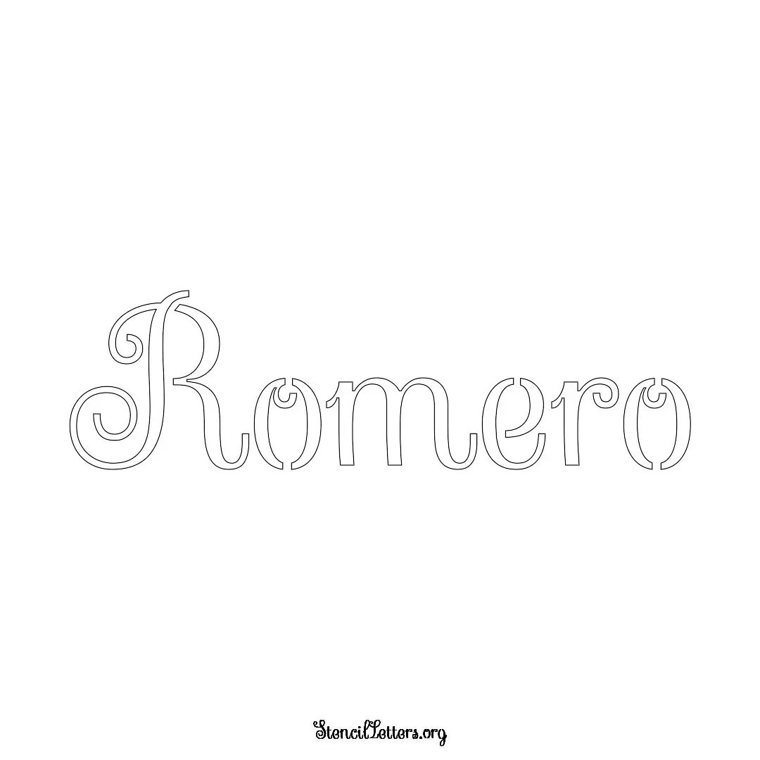 Romero Free Printable Family Name Stencils with 6 Unique Typography and Lettering Bridges