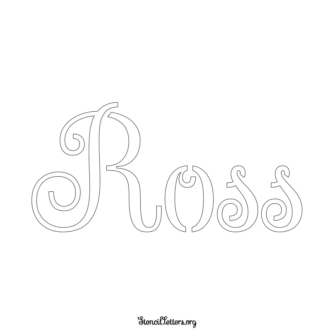 Ross Free Printable Family Name Stencils with 6 Unique Typography and Lettering Bridges