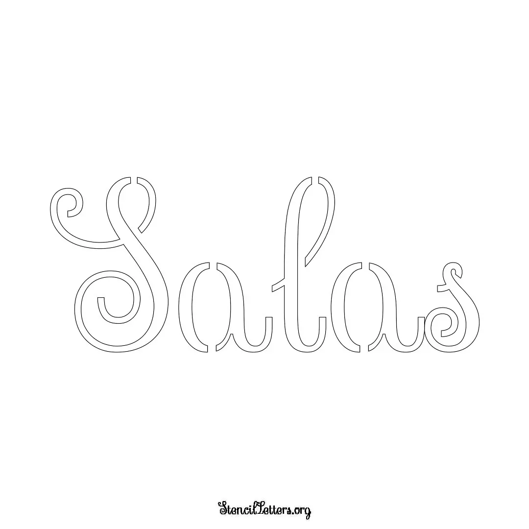 Salas Free Printable Family Name Stencils with 6 Unique Typography and Lettering Bridges