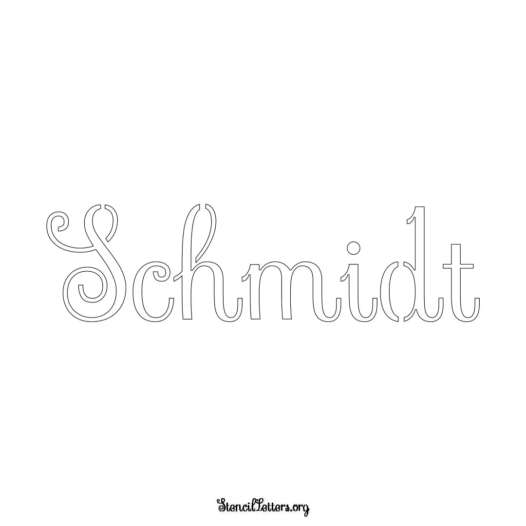 Schmidt Free Printable Family Name Stencils with 6 Unique Typography and Lettering Bridges