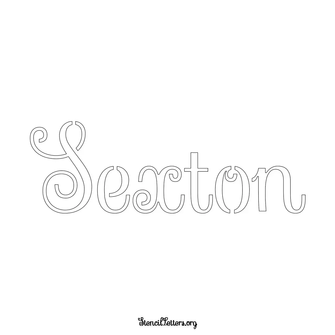 Sexton Free Printable Family Name Stencils with 6 Unique Typography and Lettering Bridges