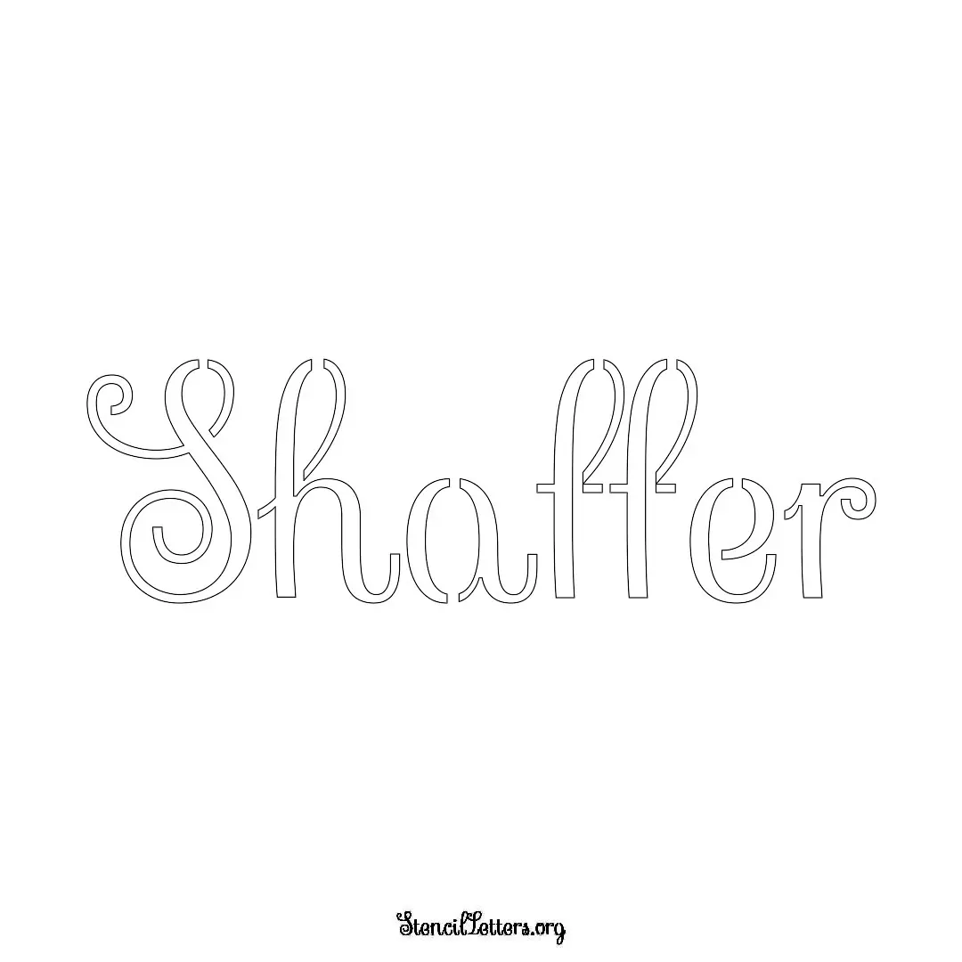 Shaffer Free Printable Family Name Stencils with 6 Unique Typography and Lettering Bridges