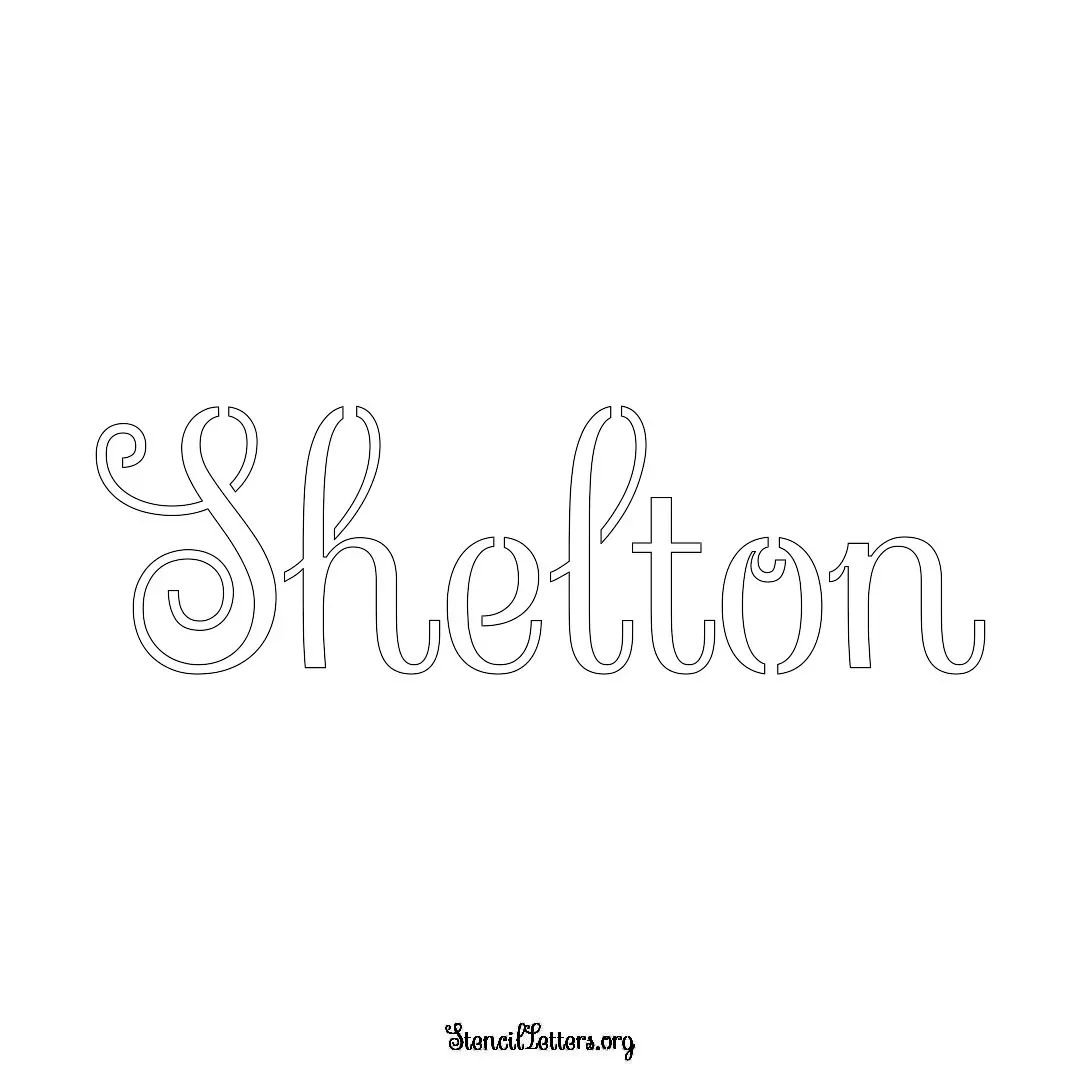 Shelton Free Printable Family Name Stencils with 6 Unique Typography and Lettering Bridges
