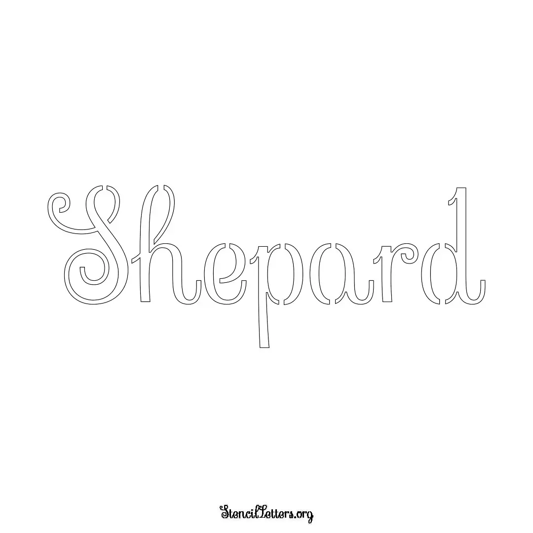 Shepard Free Printable Family Name Stencils with 6 Unique Typography and Lettering Bridges