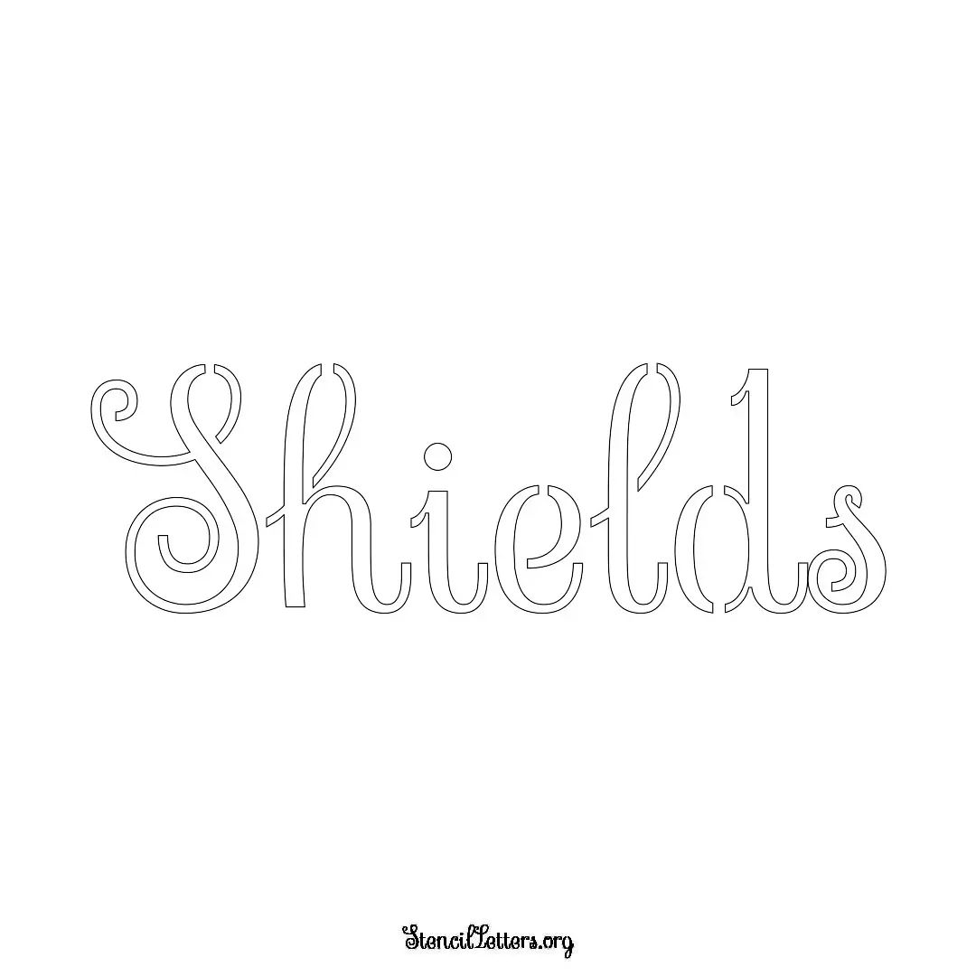 Shields Free Printable Family Name Stencils with 6 Unique Typography and Lettering Bridges