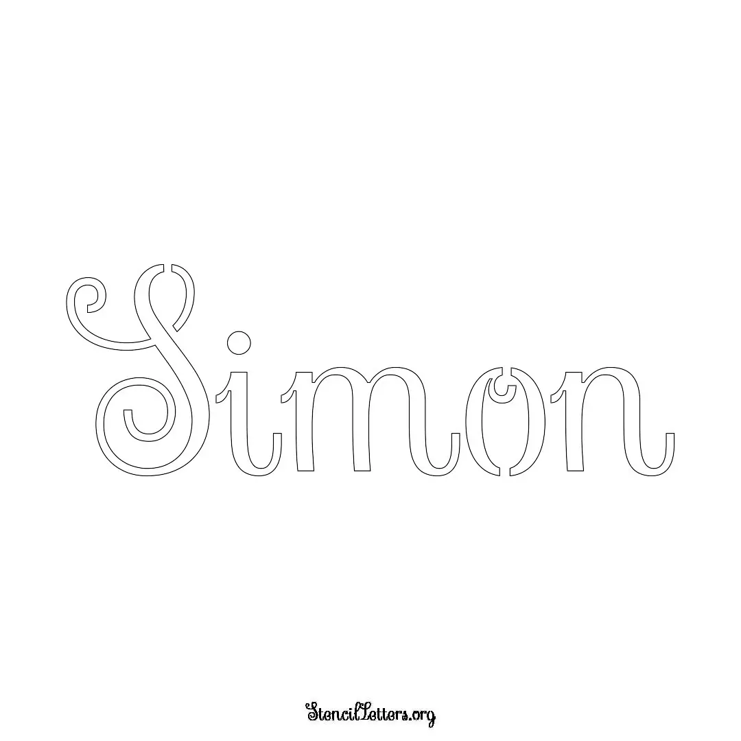 Simon Free Printable Family Name Stencils with 6 Unique Typography and Lettering Bridges