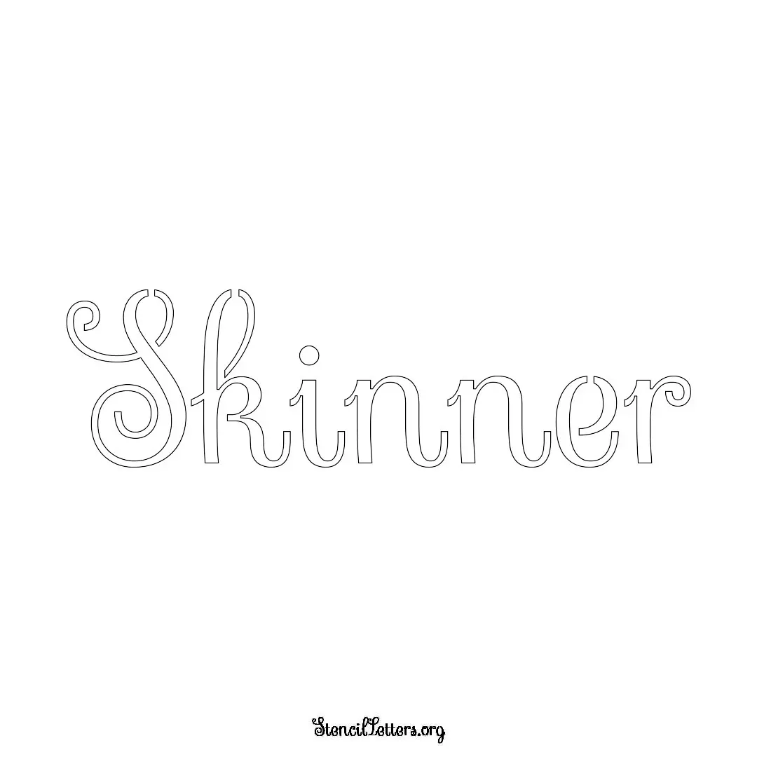 Skinner Free Printable Family Name Stencils with 6 Unique Typography and Lettering Bridges