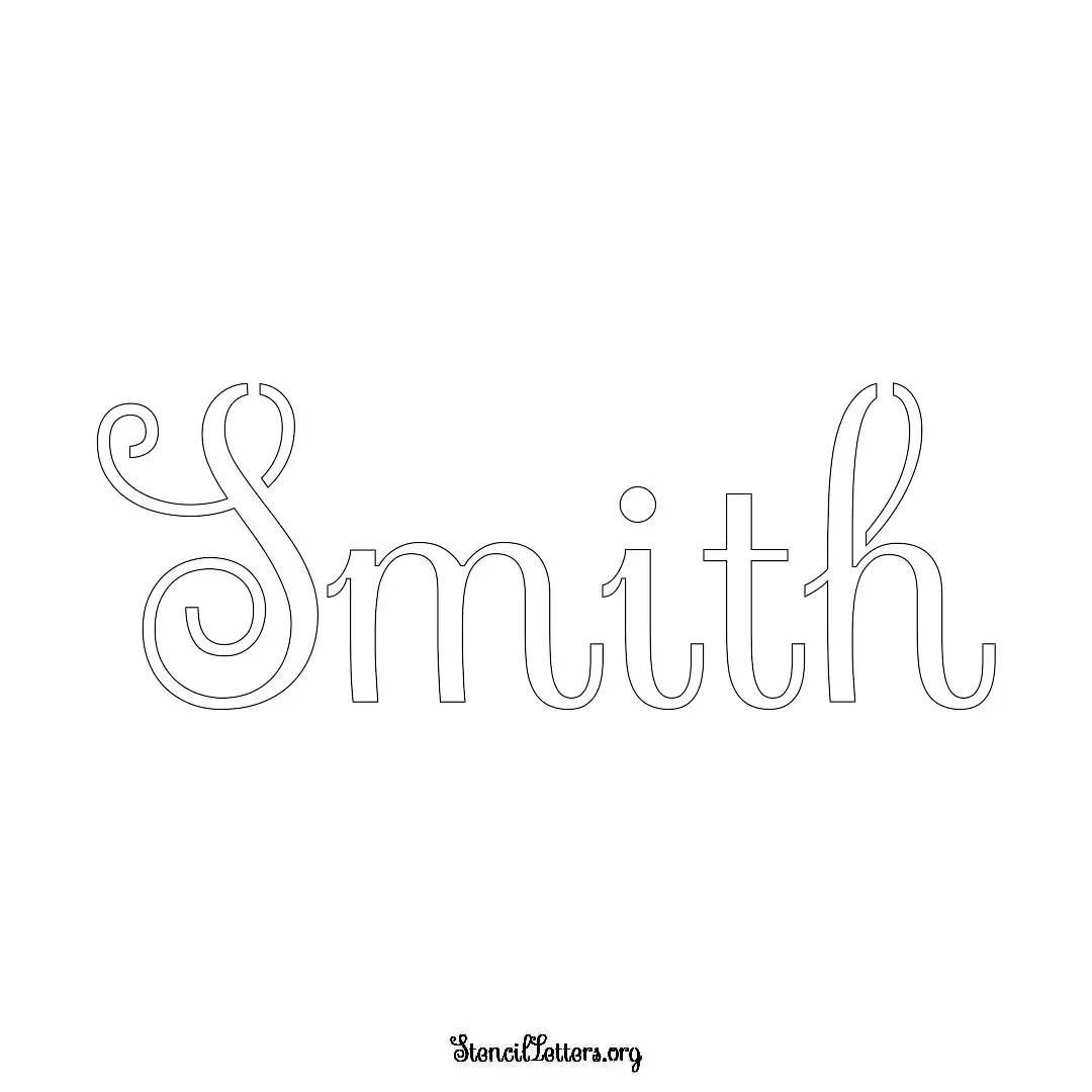 Smith Free Printable Family Name Stencils with 6 Unique Typography and Lettering Bridges