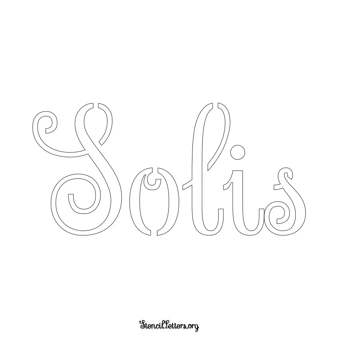 Solis Free Printable Family Name Stencils with 6 Unique Typography and Lettering Bridges