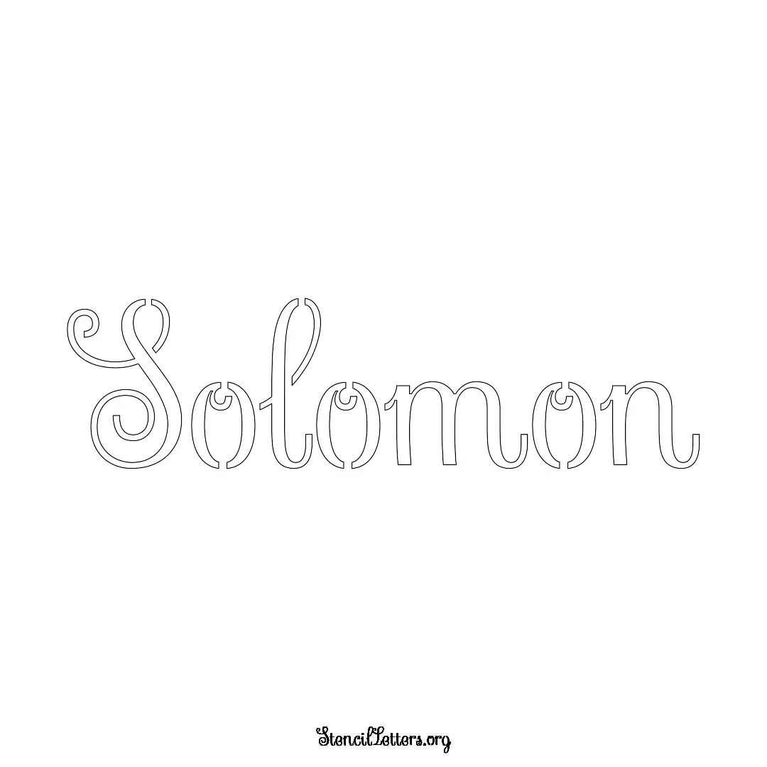 Solomon Free Printable Family Name Stencils with 6 Unique Typography and Lettering Bridges