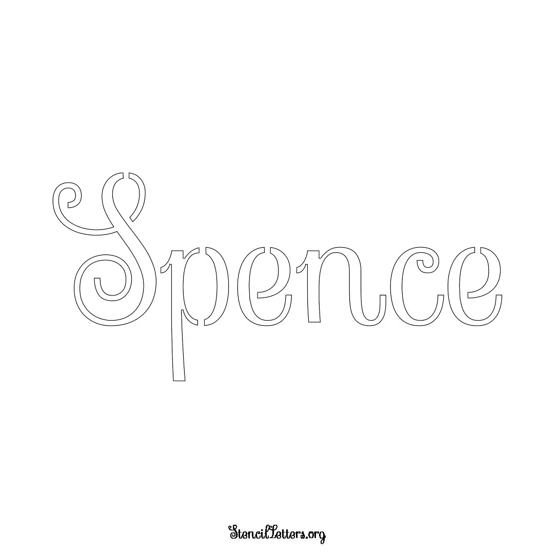 Spence Free Printable Family Name Stencils with 6 Unique Typography and Lettering Bridges