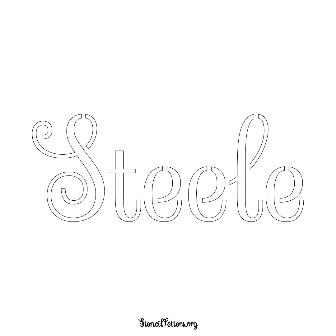 Steele Free Printable Family Name Stencils with 6 Unique Typography and Lettering Bridges