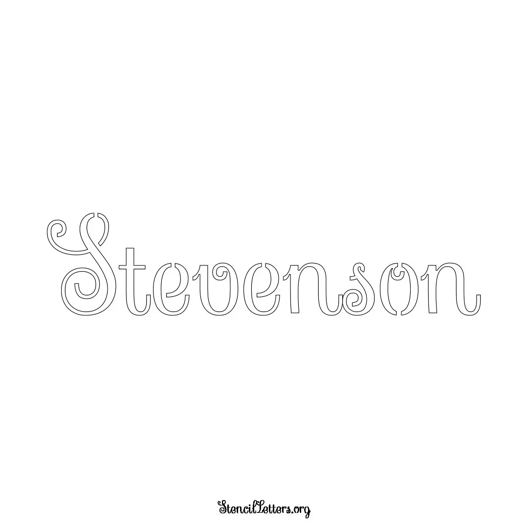 Stevenson Free Printable Family Name Stencils with 6 Unique Typography and Lettering Bridges