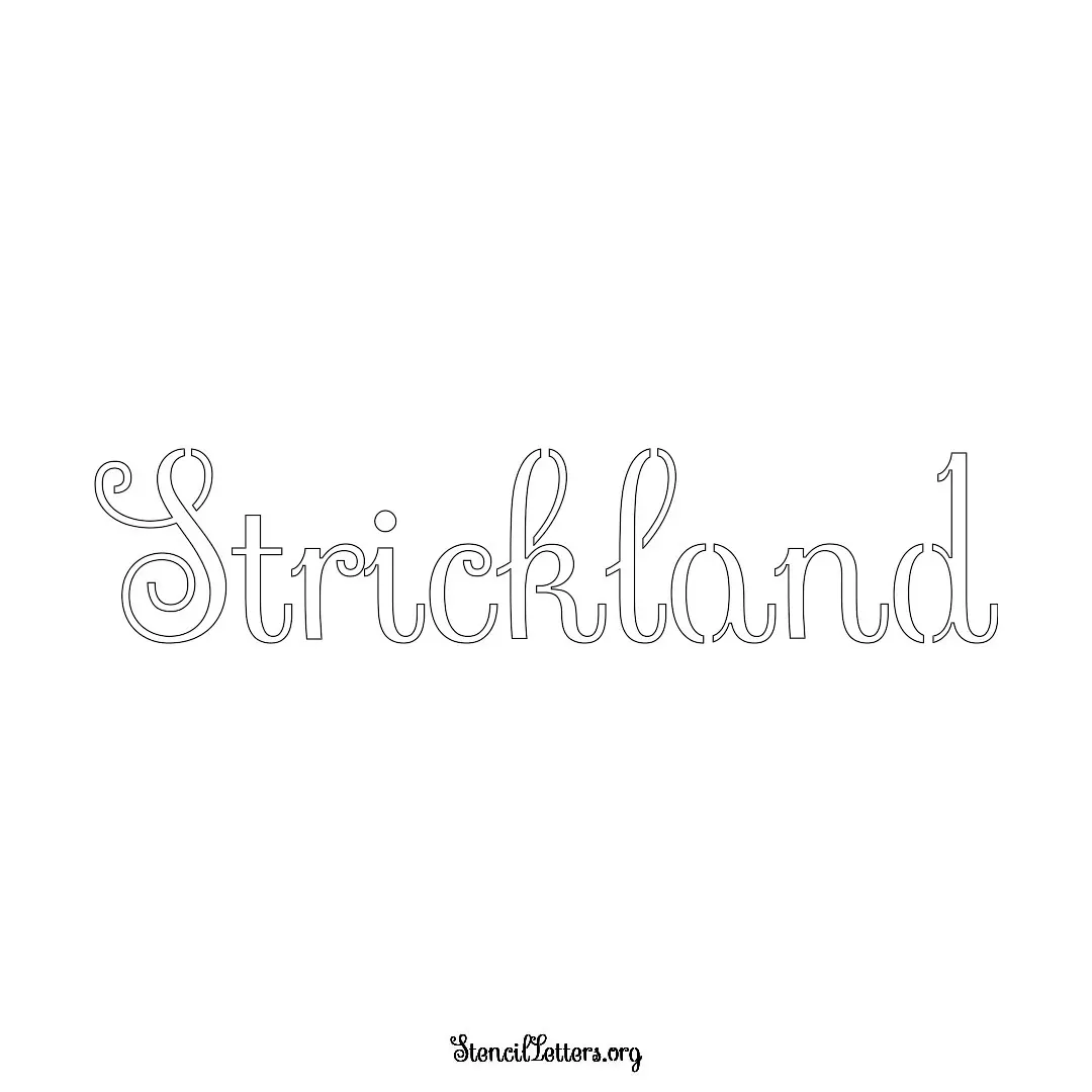 Strickland Free Printable Family Name Stencils with 6 Unique Typography and Lettering Bridges
