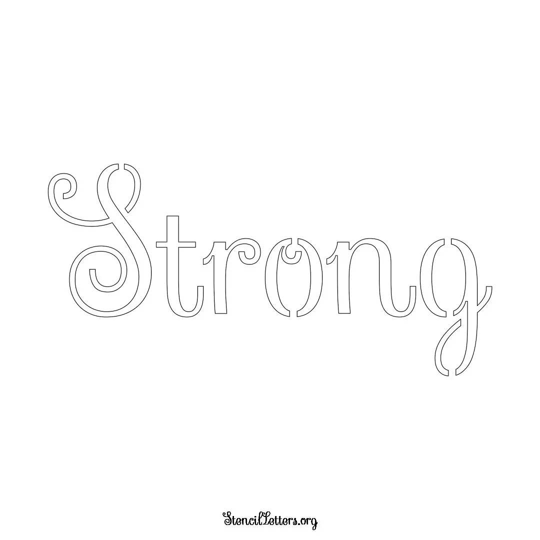 Strong Free Printable Family Name Stencils with 6 Unique Typography and Lettering Bridges