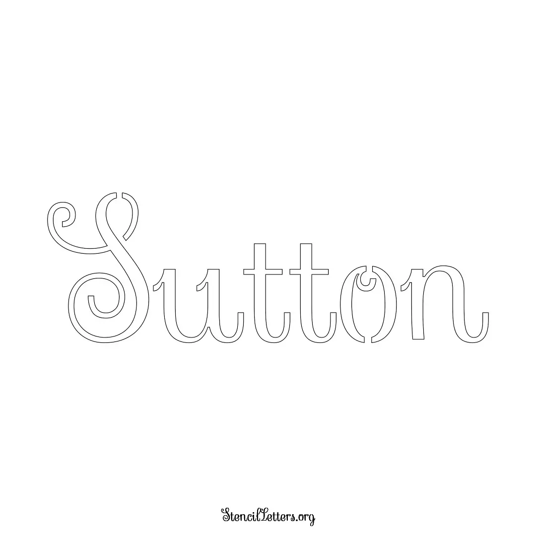 Sutton Free Printable Family Name Stencils with 6 Unique Typography and Lettering Bridges