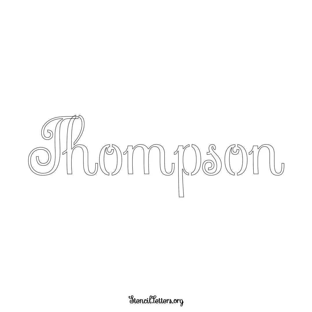 Thompson Free Printable Family Name Stencils with 6 Unique Typography and Lettering Bridges