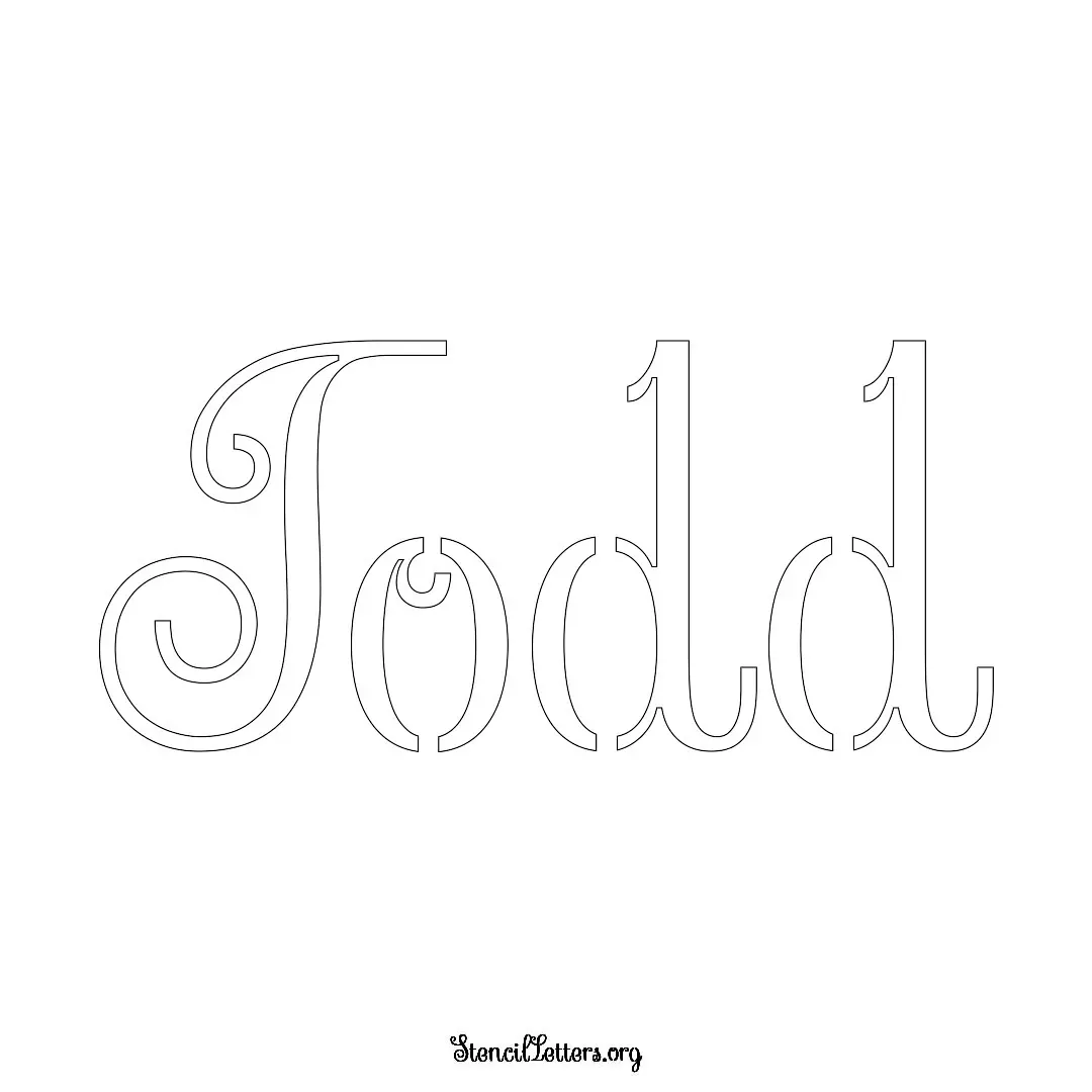 Todd Free Printable Family Name Stencils with 6 Unique Typography and Lettering Bridges