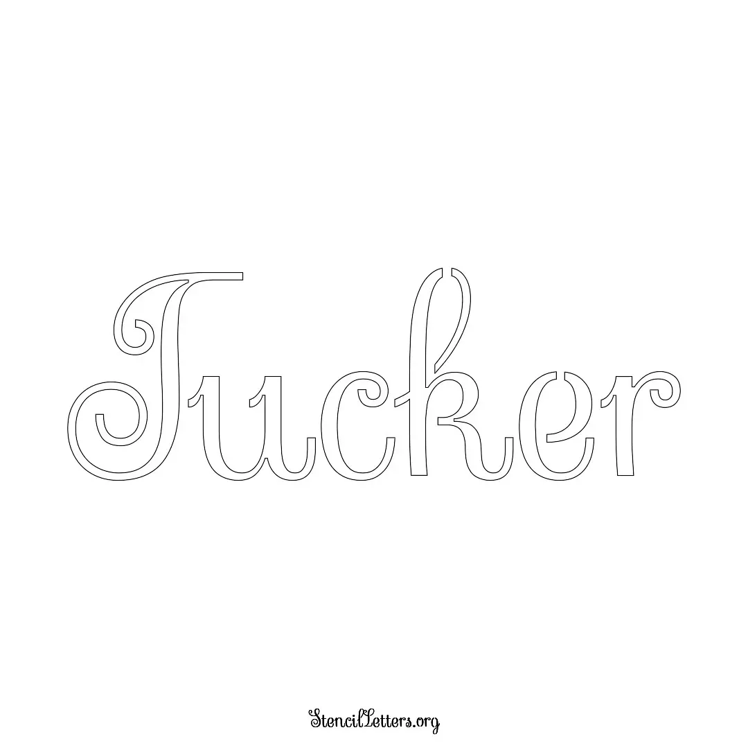 Tucker Free Printable Family Name Stencils with 6 Unique Typography and Lettering Bridges