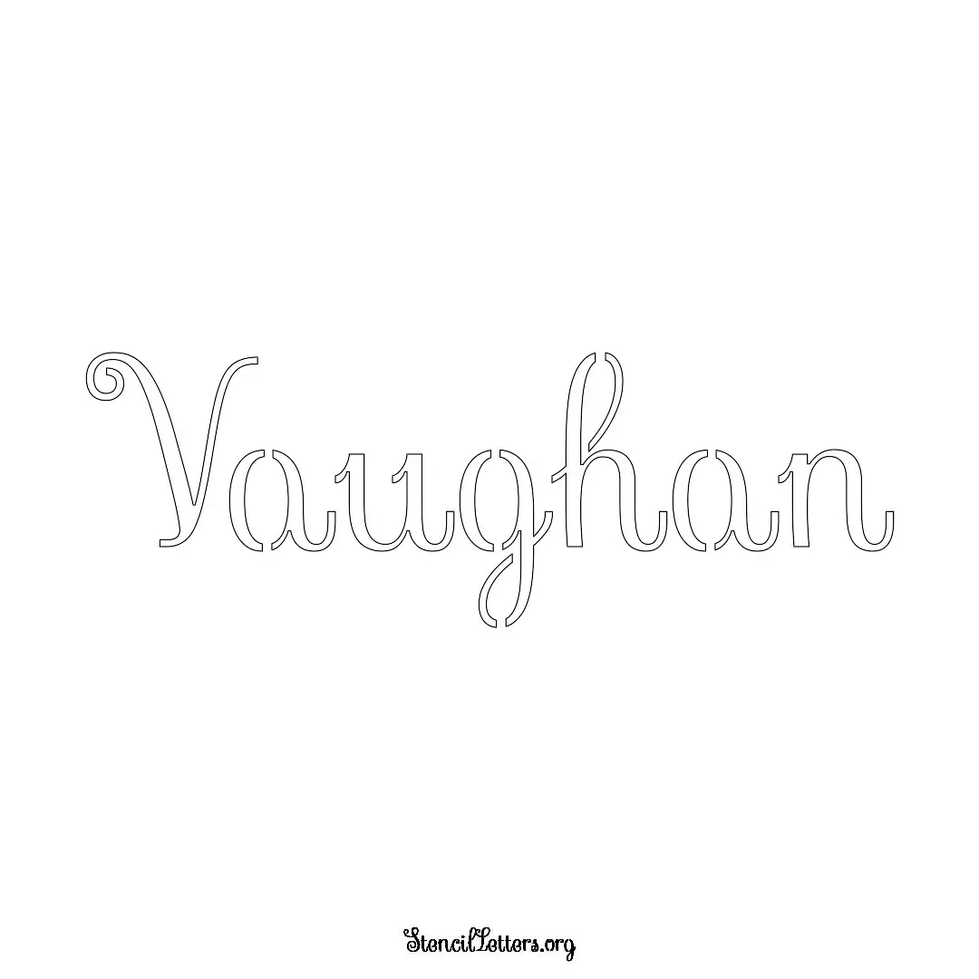 Vaughan Free Printable Family Name Stencils with 6 Unique Typography and Lettering Bridges