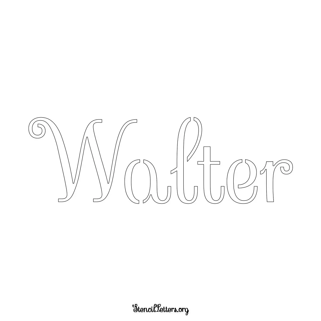 Walter Free Printable Family Name Stencils with 6 Unique Typography and Lettering Bridges