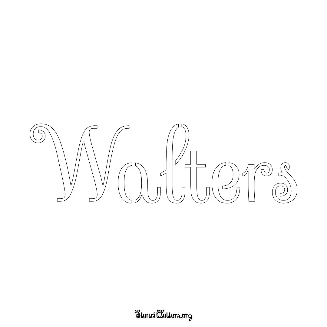 Walters Free Printable Family Name Stencils with 6 Unique Typography and Lettering Bridges